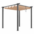 Pergola autoportante en acier avec auvent rétractable 300x400 cm